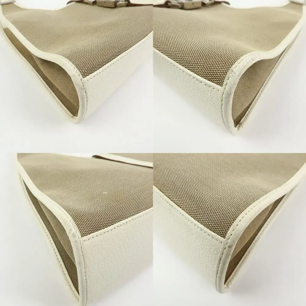Gucci Jackie Canvas & Leather Hobo Bag Beige